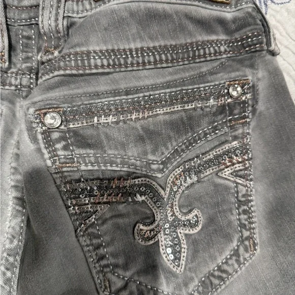 Rock Revival Gray Straight Leg Women's Jeans - Picture 2 of 10